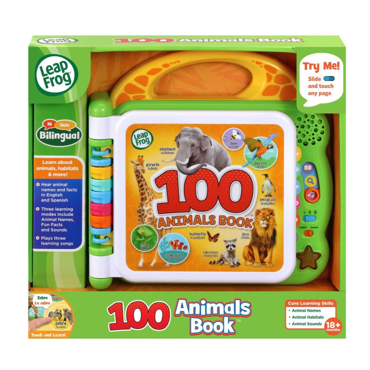 LeapFrog 100 Animals Book – Interactive Learning Toy (18+ Months)