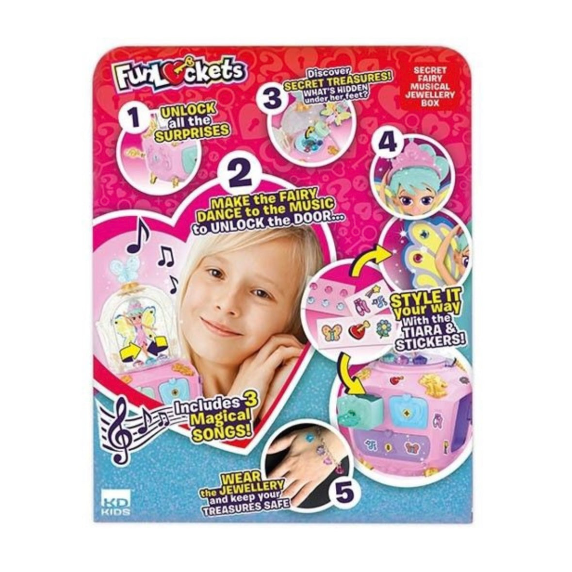 FunLockets Secret Fairy Musical Jewellery Box – 20 Surprises (Ages 5+)
